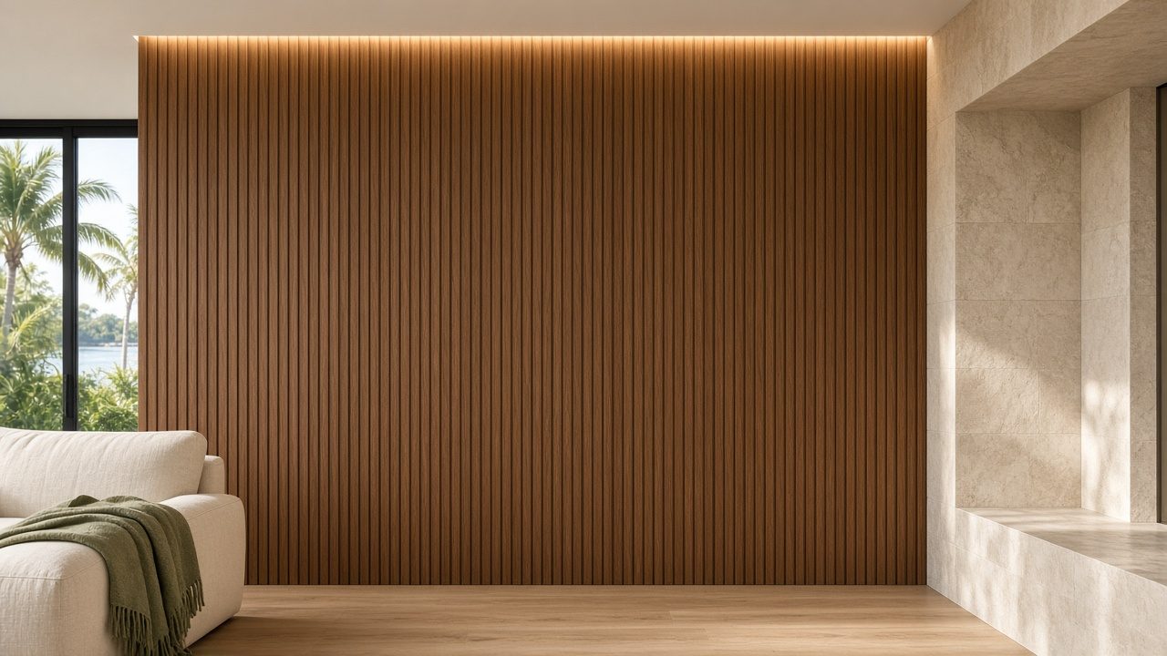 Design rendering: fluted wood plane concept
